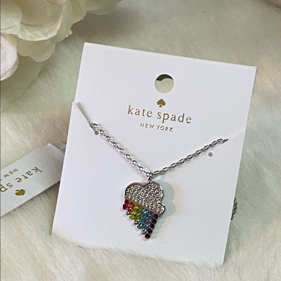 NWT KATE SPADE ♠️ INTO THE SKY RAINBOW PENDANT - Picture 4 of 7